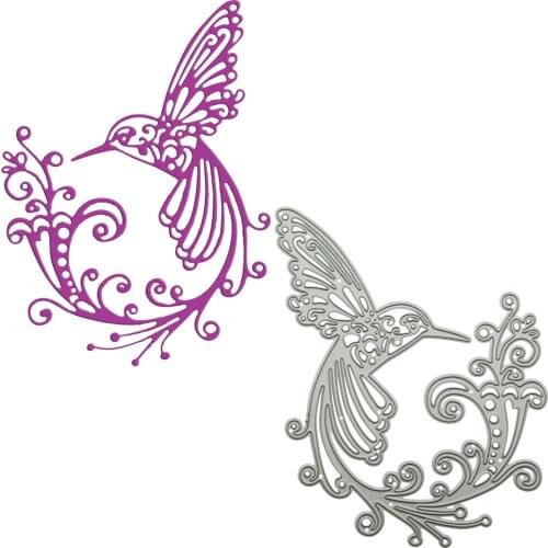 Large Size Hummingbird Pattern Metal Cutting Dies Scrapbooking Embossing Paper Handcraft Cutter Mold For Clipart Decorating