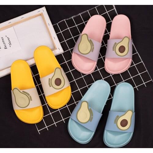 Avocado Slippers Female Home Couple Slipper Slipper Parent-Child Slippers Men Mens House Slippers Mens Shoes Slippers Men