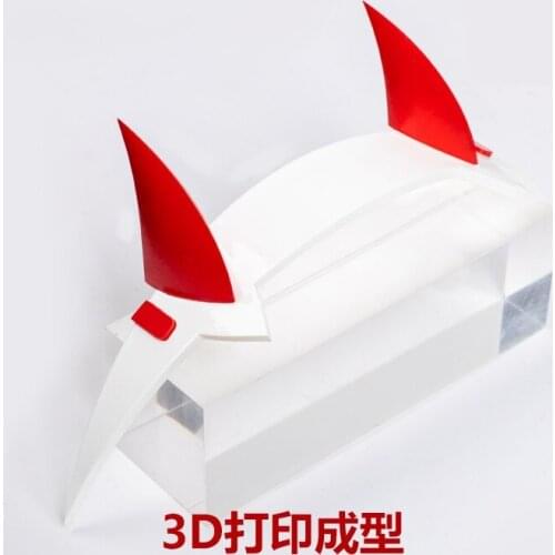 Top Quality DARLING in the FRANXX Cosplay 02 ZERO TWO Headwear Hairclip Devil Horn 02 Hairband Cosplay Accessories Halloween