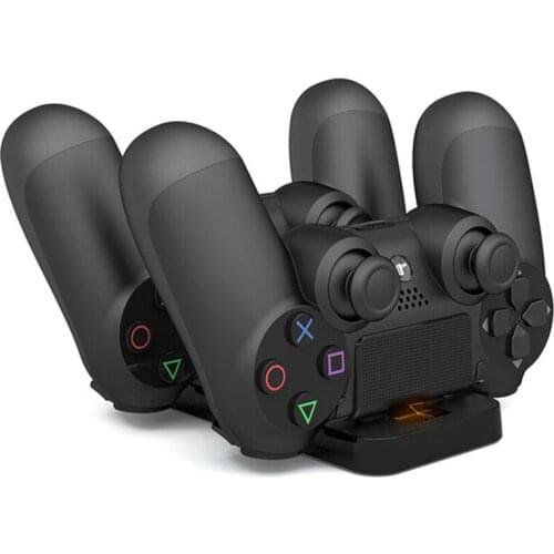 Dual USB Charging Dock Station for Sony PS4 Playstation 4 Game Console Battery Charger Dock Handle Controller Charging Stand