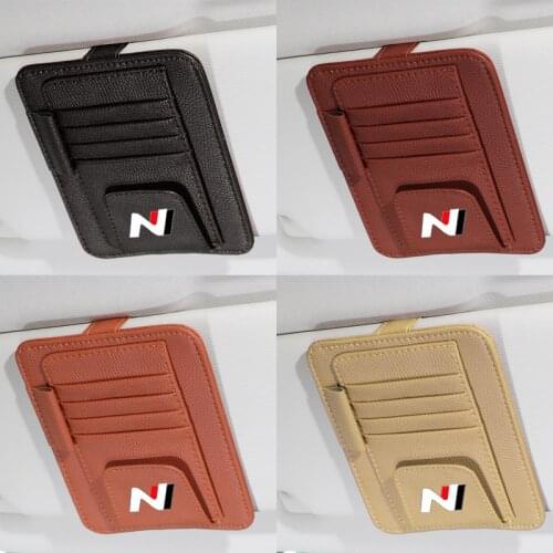 Car Sun Visor Clip for Sun Glasses Credit Card Pen Holder function Storage Bag for Hyundai Tucson I30 Creta Ix35 SONATA ACCENT