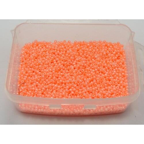 10000 Ceylon Salmon Pink Glass Seed Beads 2mm (12/0) + Storage Box