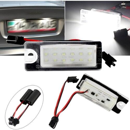 2pcs Plug and play white for Volvo V70 2001-2007 XC70 XC 70 90 S60 S80 Car license plate light led license plate number light