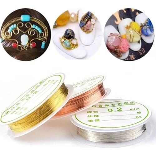 20m/roll Metallic Copper Wire Rose Gold Silver 3D Copper Line Jewelry Binding Stickers Metal Stripes Line Alloy Copper Rivets