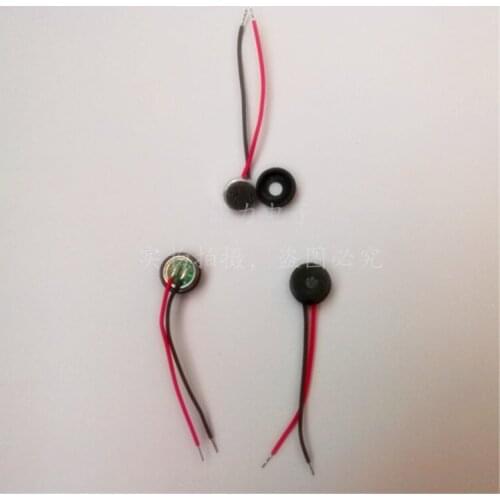 20PCS 6027 Solder joint microphones 6*2.7mm The microphone line length 30mm