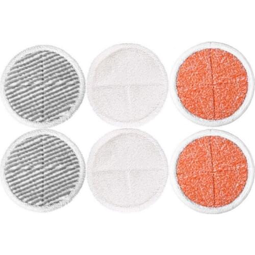 6 pics Mop Replacement Pads for Bissell Spinwave 2039A 2124 Powered Hard Floor Mop (2 Soft Pads+2 Scrubby Pads+2 Heavy Scrub Pad