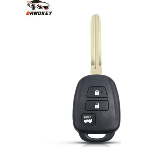 Dandkey Remote Key Shell For Toyota Prius Corolla Yaris Avensis 2013-2015 Case 3 Buttons Cover Fob TOY43 Blade Car Accessories