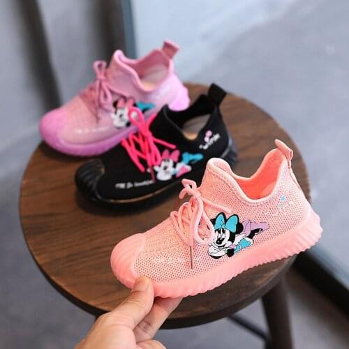 Disney childrens cartoon Mickey Mouse soft bottom mesh breathable casual shoes student boys girls sports shoes running shoes