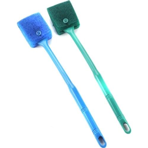 23/40cm Double Sided Sponge Brush Cleaner Aquarium Long Handle Fish Tank Brush For Glass Aquariums And Home Kitchen Cleaning