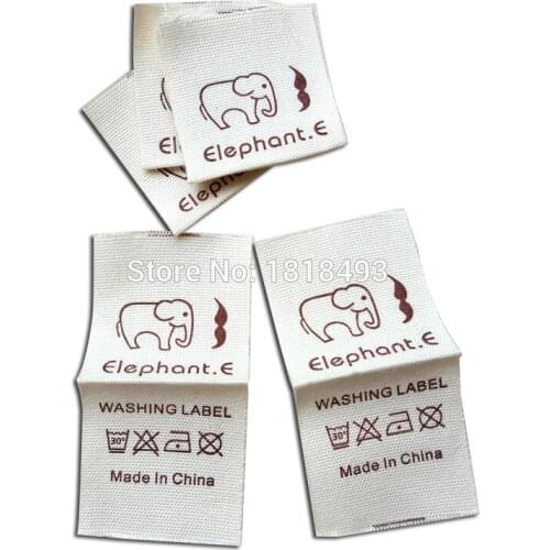 Free shipping customized clothing cotton printed labels/collar labels/garment tags printing/woven labels brand 1000 pcs a lot