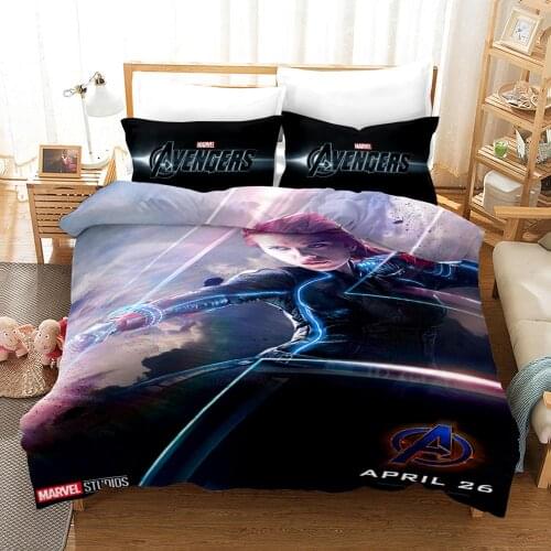 Black widow bedding set twin size quilt covers sheets for kids bed decor double bedclothes 3 pcs cartoon free shipping promotion