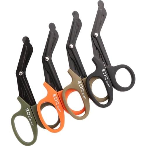18.3cm EMT EDC Tactical Multi Function Rescue Scissor Trauma Gauze Emergency Aid Shear Home Utility Camp Outdoor Tools