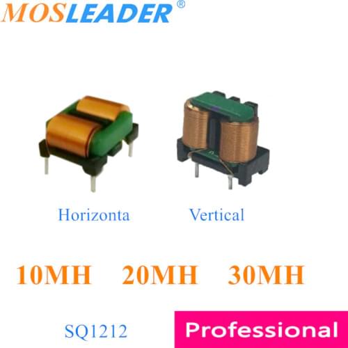 Mosleader 100pcs SQ1212 10mH 2A 20mH 1.5A 30mH 1.5A SQ12 EMI Vertical Horizontal type inductors Flat wire common mode inductors