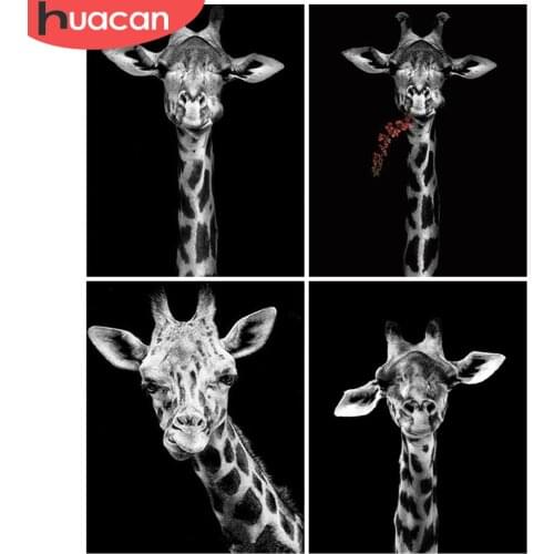 HUACAN DIY Frame Oil Painting By Numbers Giraffe Acrylic Unique Gift Wall Art Picture By Numbers Animal For Living Room