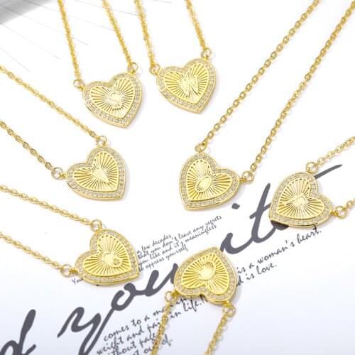 2020 New A-Z 26 Letter Initial Zircon Micro Drill Peach Heart Alphabet Pendant Neck Chains Neckalce For Women Choker Bijoux Gif