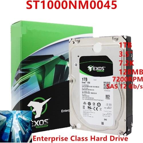 New HDD For Seagate Brand Exos 1TB 3.5" 7.2K SAS 12 Gb/s 128MB 7200RPM For Internal HDD For Enterprise HDD For ST1000NM0045/001A