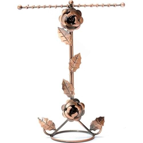 Rose Double Row Necklace Stand Jewelry Stand Bracelet Bracelet Earring Jewelry Display Stand Jewelry Props