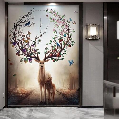 Custom Mural Classic Fantasy Forest Elk Wallpaper For Wall In Roll Living Room Hallway Vertical Background Wall Decor Wall Cloth