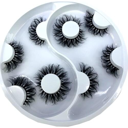 HBZGTLAD 4 pairs natural false eyelashes fake lashes long makeup 3d mink lashes eyelash extension mink eyelashes for beauty 07