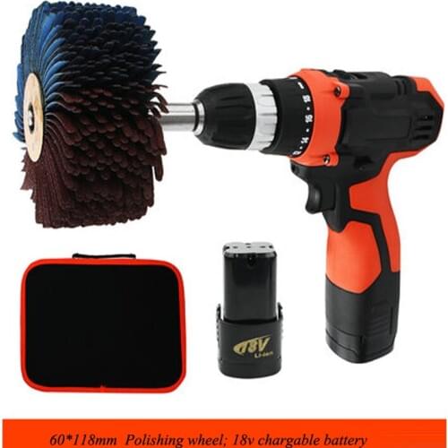 Grinding Electromechanical 18V Charging Shaped Sand Cloth Wheel Woodworking Brush Groove Line Polishing Wheel BL18