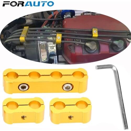 3Pcs Universal 8mm 9mm 10mm Diameter Engine Spark Plug Wires Separator Divider Organizer Divider Clamp Kit Auto Accessories