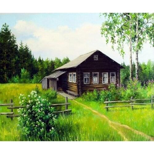 YIKEE diamond painting Scenery house，cross stitch diamond,diamond mosaic paintings Y717