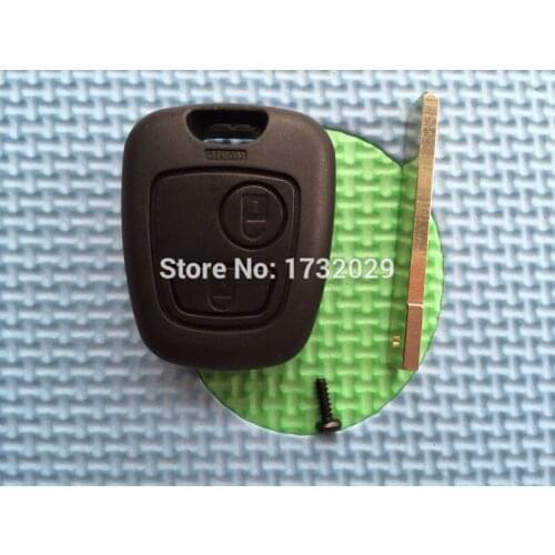 ZABEUDEIR 5pcs/Lot New Replacement Key Shell For Peugeot 2 Button Remote Key Blank Case With 307 VA2 Blade No Groove No Logo Car