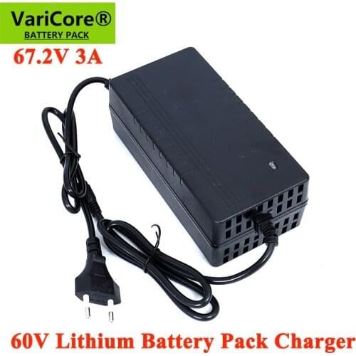 60V 16String 3A 18650 Lithium battery Pack Charger Constant current constant voltage 67.2V Polymer Charger DC 5.5*2.1mm