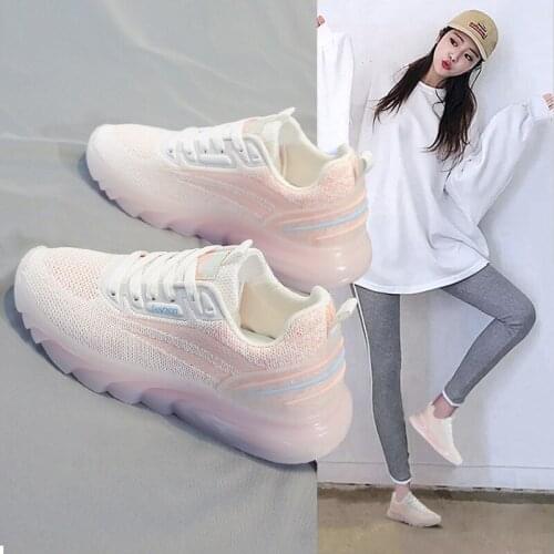 Mesh Breathable Womens Shoes 2021 Autumn Light Running Casual Sneakers for Women Ladies Athletic Sport Vulcanize Shoes