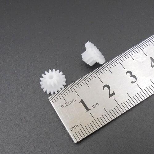 500PCS 0.5 Modulus 0.5M Double Gear Reduction Bilayer Gears 18 Teeth + 10 Teeth Aperture 1.95mm 2A Tight Fitting 18T + 10T FD929