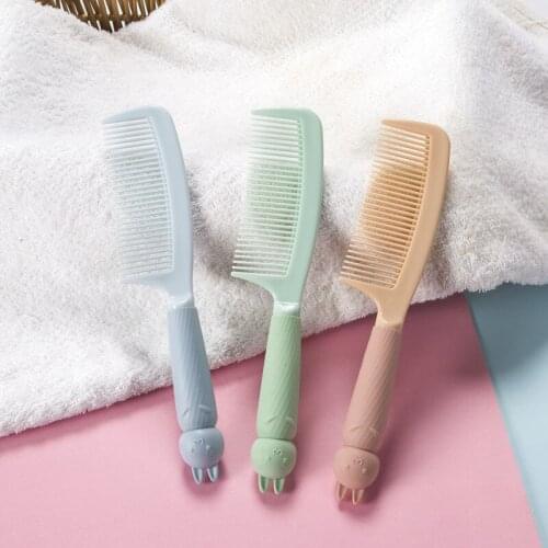 1Pcs Cartoon Rabbit Comb Hair Brush Cute Anti-static Student Girl Plastic Hairbrush Portable Travel Hair Comb for Adult Children