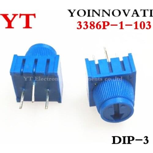 200pcs/lot 3386P-1-103 Trimpot potentiometer 10K with Knob Best quality