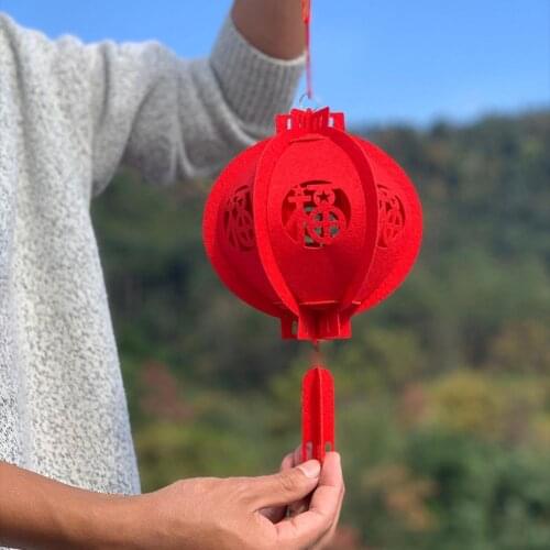 25/30cm Waterproof Fortune Red Paper Lanterns for Chinese New Year Spring Festival Party Celebration Home Beautiful Decor