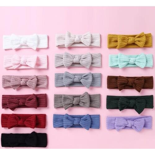 32 pcs/lot, Infant Baby Knitted Headband, Top Knot Baby Turban Headbands Winter Hair Accessories