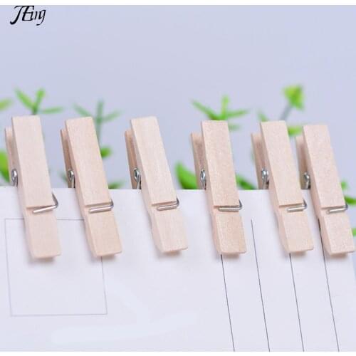 50/10PCS Very Small Mine Size 25mm Mini Natural Wooden Clips For Photo Clips Clothespin Craft Decoration Clips Pegs