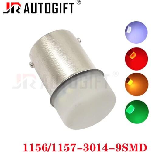 500PCS car styling 3W S25 1156 1157 BA15S BAY15D 3014 9SMD 12V/24V White Car LED Bulbs Signal Lights LED Back Up Reverse Lights