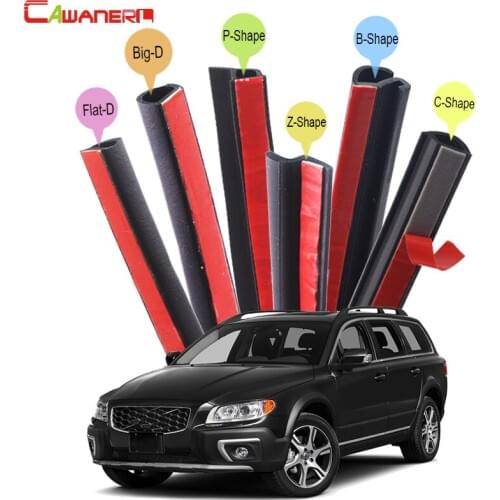 Cawanerl Car Rubber Seal Strip Kit Sound Control Dustproof Seal Edge Trim Weatherstrip Self-Adhesive For Volvo XC60 XC70 XC90