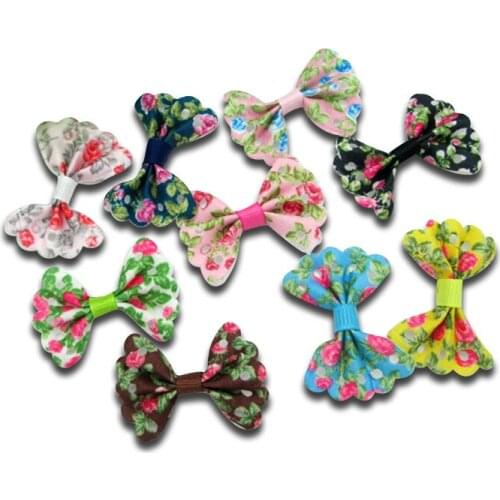 50Pcs Mixed 35X22mm Satin Ribbon Bowknot Handicrafts Sewing For Clothes Headband Riband Needlework Decoration Diy Accessories