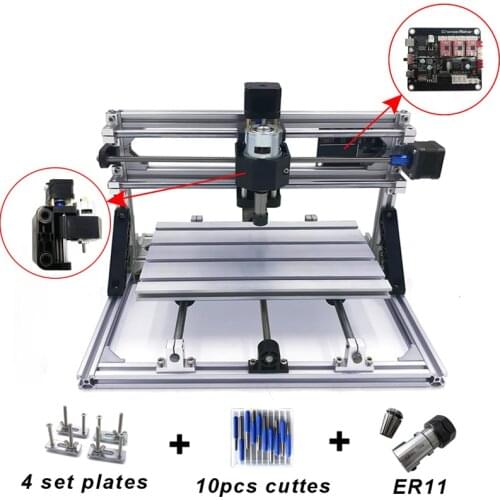 DIY Mini 3 Axis 3018 CNC engraving Machine Pcb Milling Wood Router laser Engraver 500MW 2500MW 5500MW