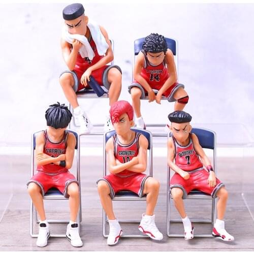 Slam Dunk Hanamichi Sakuragi Rukawa Kaede Akagi Takenori Mitsui Hisashi Miyagi Ryota Figures Anime Toys 5pcs/set