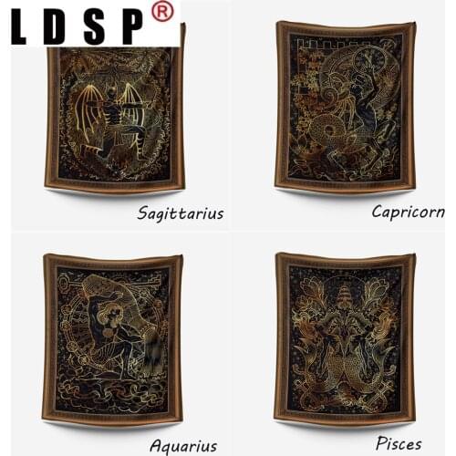 LDSP Constellation Tarot Tapestry Wall Hanging Covering Rugs Background Cloth Beach Mat Blanket Art Bedroom Dorm Home Decor