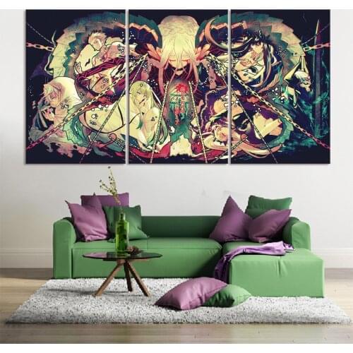 HD Prints Posters Modular Art Pictures 3 Pieces Anime Absolute Demonic Front: Babylonia Canvas Paintings Living Room Home Decor