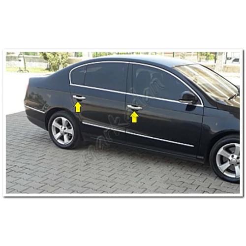 For Volkswagen Passat B6 B7 B8 Chrome Door Handle 2009 2010 2011 2012 2013 2014 2015 2016 2017 2018 2019 2020 Stainless 4 Door