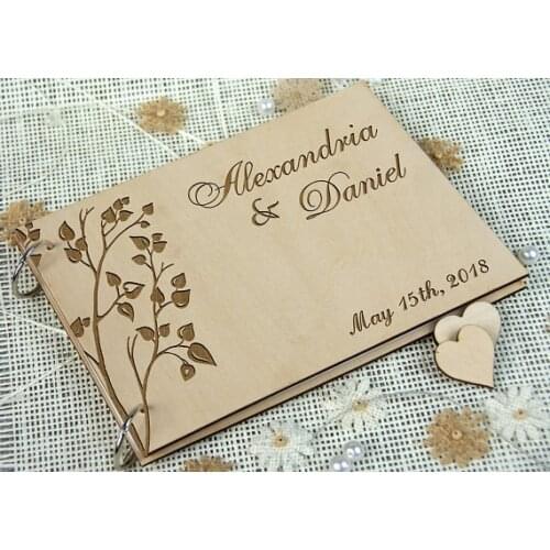 Personalized Wedding-Anniversary-Bridal Shower Guest Book, Wedding Favor, Retirement Book, Sign in Book, Rustic Chic