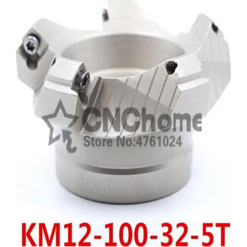 KM12 100-32-5T 45 Degree Shoulder Face Mill Head CNC Milling Cutter,milling cutter tools,carbide Insert SEHT1204