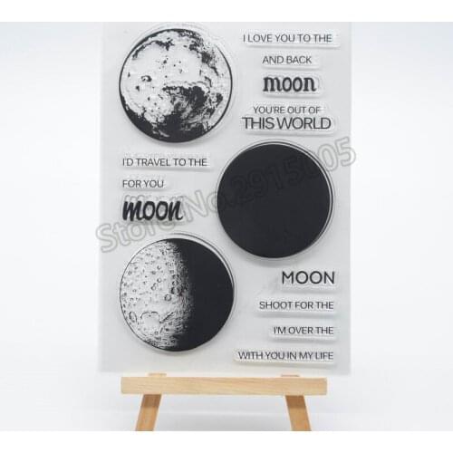 Moon Scrapbook DIY photo cards account rubber stamp clear stamp transparent stamp 11x16cm CS2113
