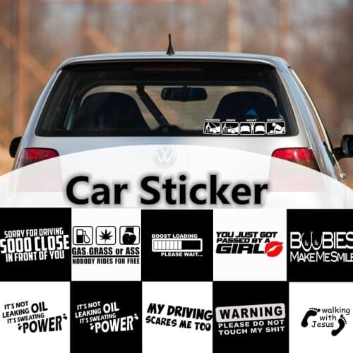 Auto PVC Sticker Body Truck Window Waterproof Modeling Car Personality Character Decal Letter Funny Fashion Top Packaging Tape