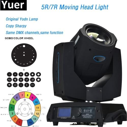 5R 200W/7R 230W Original Yodn Lamp Bulb Moving Head Beam Light Copy Clay Paky Sharpy Same function DMX512 16/20CH DJ Disco Party
