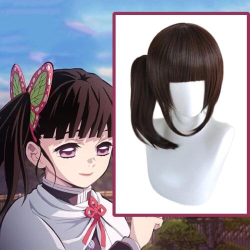 Anime Comic Demon Slayer Kimetsu no Yaiba Cosplay Wig Tsuyuri Kanawo Cosplay Wigs Straight Synthetic wig Cosplay Accessories