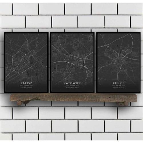 Kalisz Katowice Kielce Koszalin Krakow Legnica Lodz Lublin Olsztyn Opole Plock Poznan Radom Ruda Slaska Poland Poster